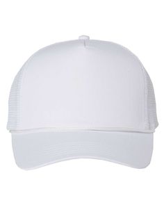 Five-Panel Mesh-Back Trucker Cap - WHITE - ADJUSTABLE | Valucap Five-Panel Mesh-Back Trucker Cap in White Size Adjustable | Twill Adjustable White Trucker Hat With Visor, White Casual Blank Hat, White Summer Trucker Hat With Flat Bill, White Visor Snapback Hat For Summer, White Adjustable Trucker Hat With Visor, White Flat Bill Trucker Hat For Summer, White Adjustable Baseball Trucker Hat, White Adjustable Trucker Hat Baseball Cap, White Trucker Hat With One Size Fits Most