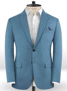 A jacket should be chosen not simply for its superior fit or luxurious touch but also for the fabric from which it is made and our Scabal Steel Blue Wool jacket is lauded as the most luxurious choice. Crafted from 100% wool, the jacket represents sophistication and a chance to showcase personal style. Keep it simple with a matching waistcoat and trousers, a crisp white shirt, gray tie and brown lace-up shoes. 
 
 Look Includes  Scabal Steel Blue Wool Fabric  Two Button Jacket Style  Notch Lapel Herringbone Tweed Jacket, White Linen Suit, Green Velvet Jacket, Peaky Blinders Suit, Brown Oxford Shoes, Royal Blue Suit, Black Oxford Shoes, Brown Dress Shoes, Blue Chinos