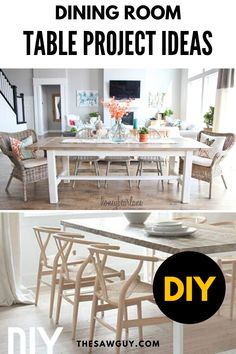 the diy dining room table project is easy to make