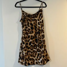 New Without Tags, Looks So Flattering! Animal Print Slip Dress, Cheetah Mini Dress, Summer Tiger Print Mini Dress, Leopard Birthday, Cowl Neck Mini Dress, Cheetah Dress, Costume Inspo, Cheetah Print Dress, Leopard Dress