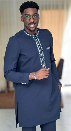 Wole Blue African Men Dress/kaftan/wedding Suit/groomsmen - Etsy Atiku Style For Men, African Men Dress, Shirt Prom Dress, Wedding Suit Groomsmen, Suit Groomsmen, Kaftan Wedding, Latest African Wear For Men, Senator Wears, African Wear For Men