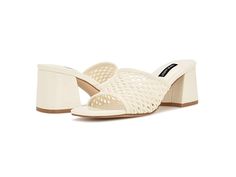 Nine West Galantp 7 - Women's Shoes : White : Grab the attention and walk with comfort by wearing the Nine West Galantp 7 block heel. Textile upper. Man-made lining. Lightly padded footbed. Modern square toe design. Slip-on closure. Durable man-made outsole. Imported. Measurements: Heel Height: 2 5 14 in Product measurements were taken using size 7, width M. Please note that measurements may vary by size. Summer Block Heels With Reinforced Heel And Almond Toe, Casual Block Heels With Padded Heel And Square Toe, Summer Block Heels With Almond Toe, Medium Width, Summer Block Heels With Medium Width Almond Toe, Casual Block Heels With Square Toe, Medium Width, Casual Block Heels With Square Toe And Medium Width, Casual Square Toe Block Heels, Summer Almond Toe Block Heels Medium Width, Chic Synthetic Block Heels With Cushioned Footbed