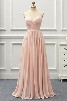 Elegant A Line V Neck Pink Long Prom Dress Debs Makeup, Pink Long Prom Dress, Prom Dress Pink, Blush Pink Bridesmaids, Blush Pink Bridesmaid Dresses, Prom Dresses Long Pink, Pink Bridesmaid Dress, Blush Bridesmaid Dresses, Prom 2020