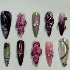 Gel X Nail Art, Gel X Nail, Retro Nails, Soft Nails, Bling Acrylic Nails, Kawaii Nails, April 4, Nails Desing