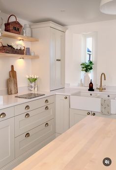 the kitchen is clean and ready for us to use in its new owner's home