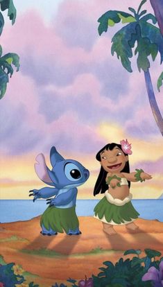 the little mermaid and stitch from disney's animated movie, lil lui - lui