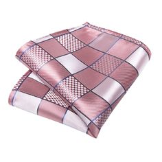 Look your best on your big day with our Pink Plaid Silk Tie Pocket Square Cufflink Set. Made from the finest silk, this set is perfect for formal wear, weddings and other special occasions. The pink plaid pattern adds a touch of elegance to any outfit, making you look and feel your best. 100% Silk Handmade Package Includes: Tie, Pocket Square & Cufflinks. Length: 59" Width: 3.34" Warm iron if needed Pink Plaid Pattern, Pocket Square Size, Formal Tie, Silver Tie, Fathers Day Sale, Cufflink Set, Men's Tie, Outfit Making, Best Gifts For Men