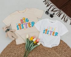 Please enter the exact custom text you want for exact shirt SEPERATELY. I will print what you added, please be careful! Don't forget to add your baby's gender BE CAREFUL WITH YOUR CUSTOM TEXT YOU WANTALL ORDERS OVER 4 ITEMS WILL RECEIVE A 45% DISCOUNT  ❌ THIS IS NOT A SET ❌ ♻️ IF YOU PLACE ONE ITEM, YOU WILL RECEIVE ONLY ONE ITEM. IF YOU WANT ALL ITEMS IN THE PHOTO, PLEASE PLACE AN ORDER WITH THE QUANTITY OF SHIRT YOU WANT ♻️ DON'T FORGET TO ADD THE CLEAR CUSTOM FOR EACH SHIRT ❤️Hope you having Family Matching Multicolor Tops With Name Print, Playful Customizable Multicolor Tops, Customizable Cute White T-shirt, Playful Customizable Multicolor Top, Playful Multicolor Customizable Tops, White Tops With Custom Parenting Print, White Top With Custom Parenting Print, Customizable Playful Multicolor Top, White Top With Custom Print For Parenting