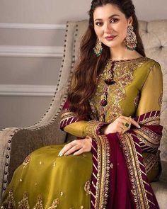 Gharara Colour Combination, डिजाइनर कपड़े, Maria B, Designer Party Wear Dresses, Stylish Party