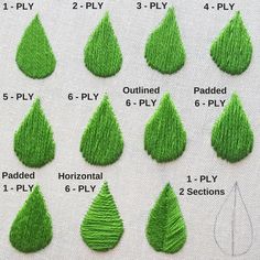 Satin Stitch Secrets – Jessica Long Embroidery Embroidery Statin Stitch, Hand Embroidery Leaves, Embroidering Patterns, How To Embroider By Hand, Machine Embroidery Stitches, Foliage Embroidery, Embroidery Leaves, Types Of Embroidery Stitches, Stitch Types