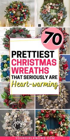 christmas wreaths with the words prettiest christmas wreaths that seriously are heart - warming