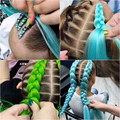 Learn how to braid hair like a pro! | braid | Learn how to braid hair like a pro! | By Lilyon DIY Braids With Fake Hair, New Braid Hairstyles, Fake Hair Braids, Braid Hairstyles For Kids, How To Braid Hair, Soccer Hair, How To Braid, Softball Hairstyles