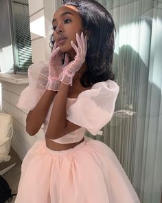 Selkie ™ on Instagram: “Peaches and cream 🍑” Black Femininity, Pink Princess, Looks Vintage, Black Is Beautiful, Look Fashion, Pretty Dresses, Fashion Inspo Outfits, Pink Dress