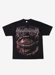 Add more band tees into your rotation with this one from Bring Me The Horizon featuring an eye graphic on the front.100% cottonWash cold; dry lowImportedListed in men'sunisex sizes Hot Topic Band Tees, Faded Graphic Tee, Graphic Tees Back Design, Bring Me The Horizon Shirt, Alternative Cotton T-shirt With Front Print, Gojira Shirt, Band Tee Aesthetic, Grunge Shirts, Form Inspiration