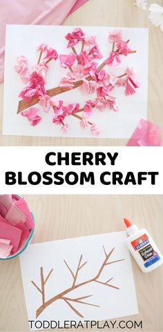 cherry blossom craft for kids to make