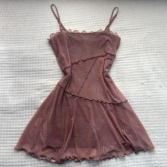 Y2k Fairy Core Like New Condition Never Worn Stretchy 14 Inches Bust 24 Inches Length Brown Fairy, Y2k Fairycore, Y2k Fairy, Y2k Dress, Printed Summer Dresses, Mini Slip, Urban Dresses, Urban Outfitters Dress, Mini Slip Dress