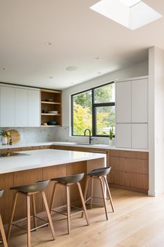 the kitchen is clean and ready to be used for cooking or eating, as well as other things