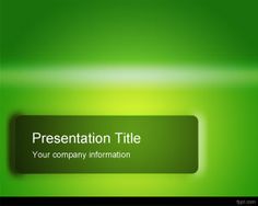 an abstract green background with the word presentation title