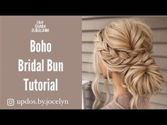 Easy Wedding Updo Do It Yourself, Updo Low Bun Tutorial, Braided Hairstyles For Wedding Tutorials, Diy Wedding Hairstyles Updo, Low Bun Updo With Braid Tutorial, How To Do An Easy Updo, Bridesmaid Makeup Tutorial Videos, Easy Updos For Short Hair Tutorial Diy Wedding Hairstyles, Braided Updo Wedding Hairstyles