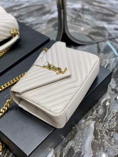 Disarh - SLY Bags  078   Most of the Bags comes with dust bag, tags with A+ Excellent Quality; Contact us if you've any questions in your mind. Ysl College, Yves Saint Laurent Bags, Monogram Bag, Saint Laurent Bag, Zip Pouch, Quilted Leather, Chain Bags, White Bag, Bag Tags