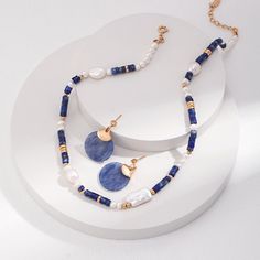 Step into a world of classic beauty with our Lapis Lazuli Pearl Necklace, where the deep, celestial hues of lapis lazuli meet the soft sheen of pearls in a dance of refined elegance. Key Features: - Material: S925 Sterling Silver with Gold Filling, Luxurious Lapis Lazuli - Style: Luxurious Lapis Lazuli - Craftsmanship: Handcrafted to perfection - Packaging: Elegantly packaged in a gift box and pouch Luxurious Lapis Lazuli is a necklace made of lapis lazuli beads that are known for their rich blue color and specks of golden pyrite. These beads provide a royal touch that is both striking and sophisticated. In between the majestic lapis segments lie pearls that glow gently, creating a stunning contrast that is sure to turn heads. The necklace is meticulously crafted with high-quality silver, Aventurine Earrings, Real Pearl Bracelet, Blue Aventurine, Lapis Lazuli Jewelry, Lapis Lazuli Beads, Baroque Pearl Necklace, For Her Gifts, Real Pearls, Classic Beauty