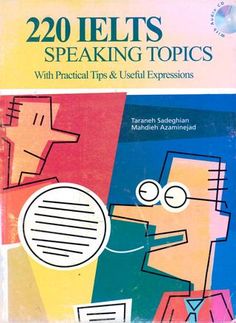 a book cover with an image of two people talking to each other and the title reads, 20 ielts speaking topics