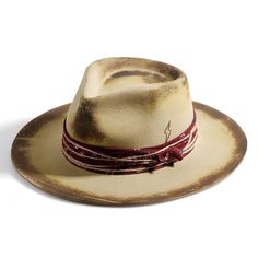 Homburg Hat, Lightning Logo, Fedora Hat Men, Rancher Hat, Fedora Hats, Wide Brim Fedora, Felt Fedora, Red Belt, Fedora Hat