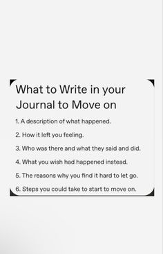 Journal • journal prompt • journaling Journal To Move On, Journal Prompts To Move On, Journal Prompts To Let Go, Letting Go Journal Prompts, Prompt Journaling, Journaling Exercises, Living In The Now, The Power Of Now, Mindfulness Journal Prompts