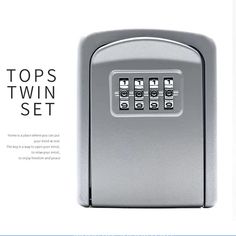 an electronic combination lock with the words top twin set on it and bottom two open