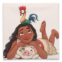 PRICES MAY VARY. Disney Official product: A little bit of stubbornness goes a long way! Take inspiration from the headstrong and courageous Moana with this sweet wall decor. Gallery Wrapped Canvas Wall Decor: Boasting a whimsical depiction of Moana and her friends, Pua and Hei Hei, this wall decor is a must-have addition to the memorabilia collections of Disney fans young and old. Material: This wall art features canvas wrapped around a wood frame, and it also offers hanging hardware for easy wa Disney Moana Art, Moana Pua, Disney Canvas Art, Scrapbook Design Layout, Birthday Painting, Disney Canvas, Cute Disney Pictures, Disney Wall, Disney Moana