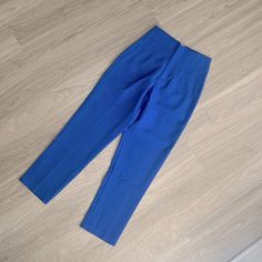 Nwt Cleopatra Luxe Boutique Royal Blue Pants, S Stretch Blue Bottoms With Tapered Leg, Blue Stretch Tapered Leg Bottoms, High Waist Blue Bottoms For Workwear, Chic Blue Straight Pants, Elegant Stretch Blue Bottoms, Elegant Blue Stretch Bottoms, Blue High-waisted Pants For Work, Blue Stretch Pants For Workwear, Elegant High Waist Blue Bottoms