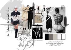 fashion mood board concept board portfolio fashion design color board minimal dark fashion fashion illustration catwalk Fashion Concept Board, Creative Mood Board, Mood Board Layout, Fashion Design Inspiration Board, Mood Board Fashion Inspiration, Fashion Sketchbook Inspiration, Diverse Fashion