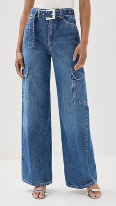 Reformation Cary Belted Cargo High Rise Slouchy Jeans | Shopbop Denim Blue Utility Flare Jeans With Belt Loops, Utility Cargo Jeans With Belt Loops In Medium Wash, Utility Jeans In Medium Wash With Belt Loops, Utility Jeans With Medium Wash And Belt Loops, Utility Style Cotton Flare Jeans With Belt Loops, Mid-rise Utility Flare Jeans With Belt Loops, High Rise Utility Flare Jeans With Belt Loops, High Rise Flare Jeans With Multiple Pockets For Spring, Spring High Rise Flare Jeans With Multiple Pockets