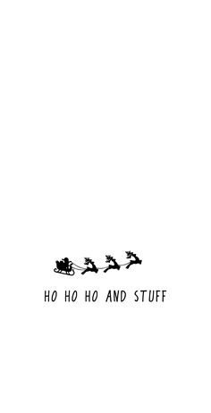 black and white photograph of santa sleigh flying in the sky with text that reads, ho ho ho and stuff