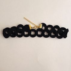 "This is a classic style choker that's perfect for any look! I have used a chain style trim choker with a mini rope detail.  The choker measures 12\" in length and 1\" in width. I have also attached a 2\" gold metal chain extension if needed for extra length. I have used a gold metal attachments for everything.  Please contact me for any questions!" Urn Pendant, Black Chain, Choker Necklaces, Flower Pendant, Metal Chain, Chain Styles, Link Chain, Gold Metal, Choker