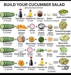 an image of cucumber salad ingredients