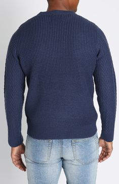 Mixed stitching texturizes this laid-back crewneck sweater that's a wardrobe must-have for staying comfy on days off. Crewneck Long sleeves 100% acrylic Machine wash, dry flat Imported Kids Uggs, Man Up, Original Penguin, Fall Accessories, How To Make Shoes, Cold Weather Accessories, Short Rompers, Dress Romper