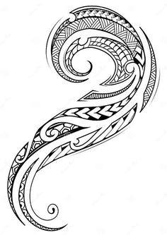 Maori style tattoo design stock vector. Illustration of samoan - 148877483 Maori Tattoo Patterns, Maori Tattoo Frau, Polynesian Tattoo Sleeve, Unalome Symbol, Tato Maori, Polynesian Tattoos Women, Free Tattoo Designs, Polynesian Tattoo Designs, Tattoo Outline Drawing