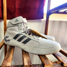 Brand New Adidas Wresling Shoes, Signed By Adeline Gray, A 6 Time Womens Wrestling World Champion And 2 Time Olympian. Shoes Are Size 3.5 In Wrestling Which Is Generally 1.5-2 Sizes Smaller Than Womens Sizes. Amazing Collectors Item Or Wear It For Good Luck In Your Daughter's Matches! Adeline Is A Great Role Model For Your Little Wrestler! 774s7 Toddler Soccer, Girls Tennis Shoes, Toddler Adidas, Soccer Cleats Adidas, Girls Winter Boots, Adidas Basketball Shoes, Wrestling Shoes, Adidas Soccer, Adidas Originals Superstar