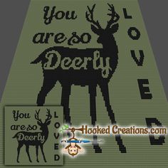 a cross stitch pattern with the words you are so deery and an image of a deer