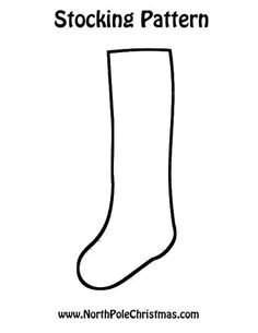 a christmas stocking pattern with the word stockings on it and an image of a sock