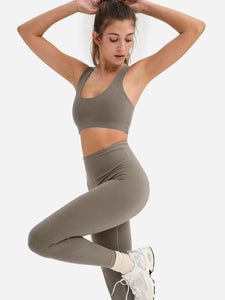 Organic Stretch Midi Legging Workout Fits, Pocket Leggings, High Rise Leggings, Sports Bra, Organic Cotton, Spandex, Leggings, Bra, Health