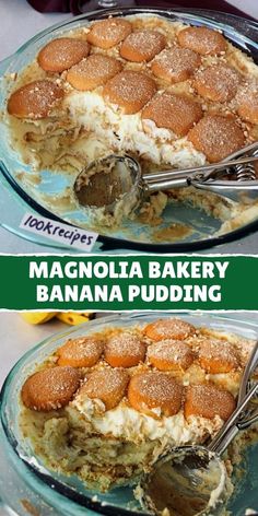 two pictures showing how to make the best banana pudding in the world, with text overlay