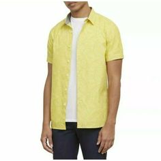 Kenneth Cole New York Short Sleeve Banana Print Shirt.Size Xl G 579 . Condition Is New With Tags. Fitted Button-up Vacation Tops, Yellow Collared Short Sleeve Shirt For Spring, Fitted Short Sleeve Shirt For Vacation, Yellow Spread Collar Tops For Spring, Summer Cotton Tops With Spread Collar, Yellow Relaxed Fit Short Sleeve Shirt, Yellow Relaxed Fit Cotton Short Sleeve Shirt, Yellow Cotton Relaxed Fit Short Sleeve Shirt, Yellow Cotton Short Sleeve Shirt With Relaxed Fit