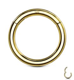 14kt Gold Hinged Segment Ring Hypoallergenic 14k Yellow Gold Septum Ring, 14k Yellow Gold Round Septum Ring, Gold Stackable Septum Ring, 14k Yellow Gold Stackable Septum Ring, Pc Shop, Ear Tapers, Gold Body Jewellery, Cartilage Piercings, Stone Plugs