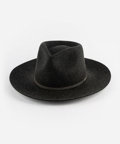 Gigi Pip felt hats for women - Rowan Fedora - 100% australian wool pinched fedora crown with a stiff wide flat brim featuring a grosgrain band with Gigi Pip branded [mix charcoal] Classic Timeless Style, Modern Hat, Timeless Classic Style, Halo Style, Wearing A Hat, Felt Hat, Wide Brimmed, Fashion Pictures, Hat Sizes