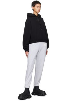 alexanderwang.t: Black Puff Hoodie | SSENSE Urban Black Hoodie With Drawstring, Oversized Black Hoodie With Drawstring, Black Drawstring Hood Sweatshirt For Streetwear, Technical Black Hoodie With Drawstring Hood, Urban-style Washed Black Hoodie With Drawstring Hood, Drawstring Hoodie, Fleece Hoodie, Rib Knit, Women Wear