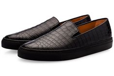 CROCODILE SLIP-ON SNEAKERS Shoe Room, On Sneakers, Sneakers Outfit, Black Sneakers, Sneaker Collection, Designer Sneakers, Sneaker Shopping