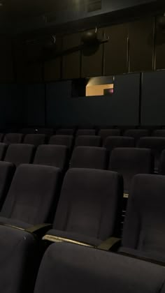 an empty theater with rows of seats