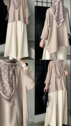 Muslimah Formal Outfit, Modest Outfit Inspo Hijab, Outfit Muslimah Aesthetic, Outfit Hijab Syari Casual, Muslimah Fashion Outfits Casual Simple, Outfit Ideas Hijab Casual, Grey Outfit Hijab, Minimalist Outfit Hijab, Modest Outfits Muslim Casual